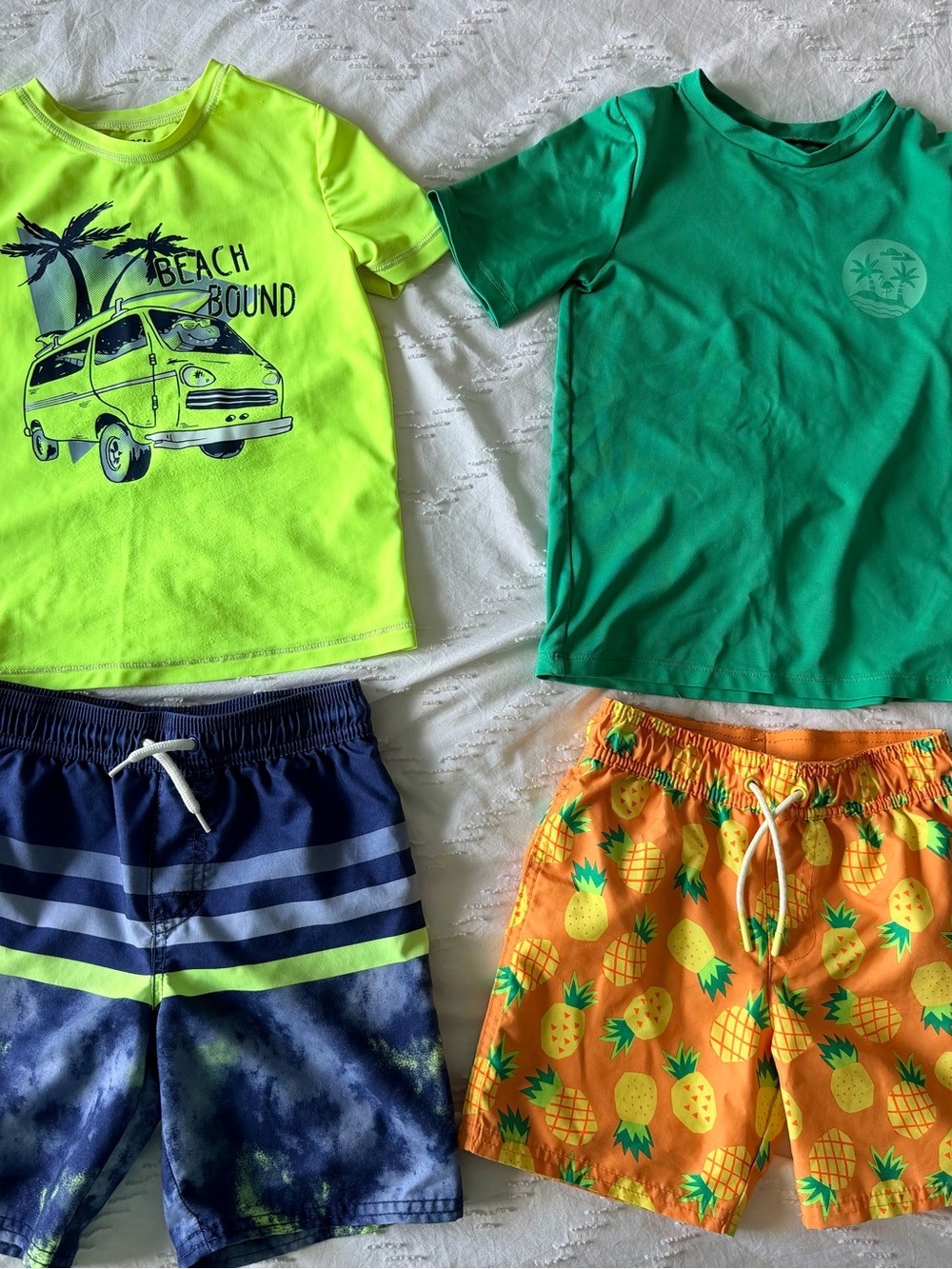 4 piece Boys Swim sets, size 5T